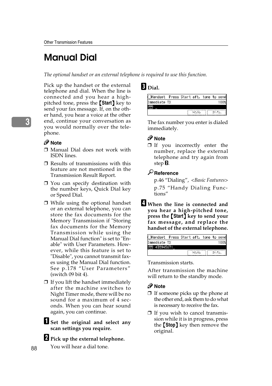 3manual dial | Savin 3799nf User Manual | Page 100 / 320