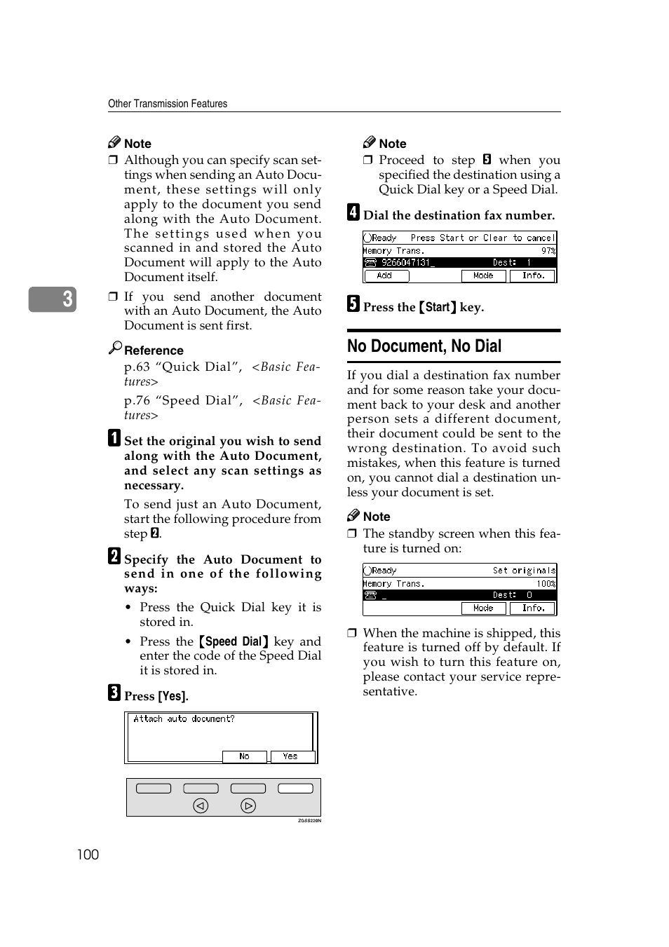 No document, no dial | Savin 3799nf User Manual | Page 112 / 320