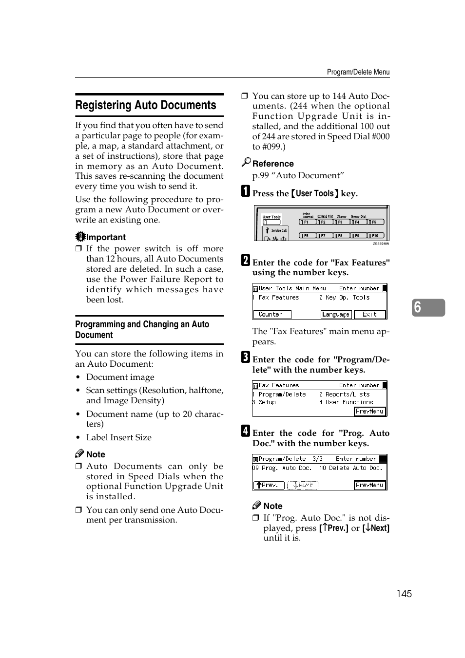 Registering auto documents | Savin 3799nf User Manual | Page 157 / 320