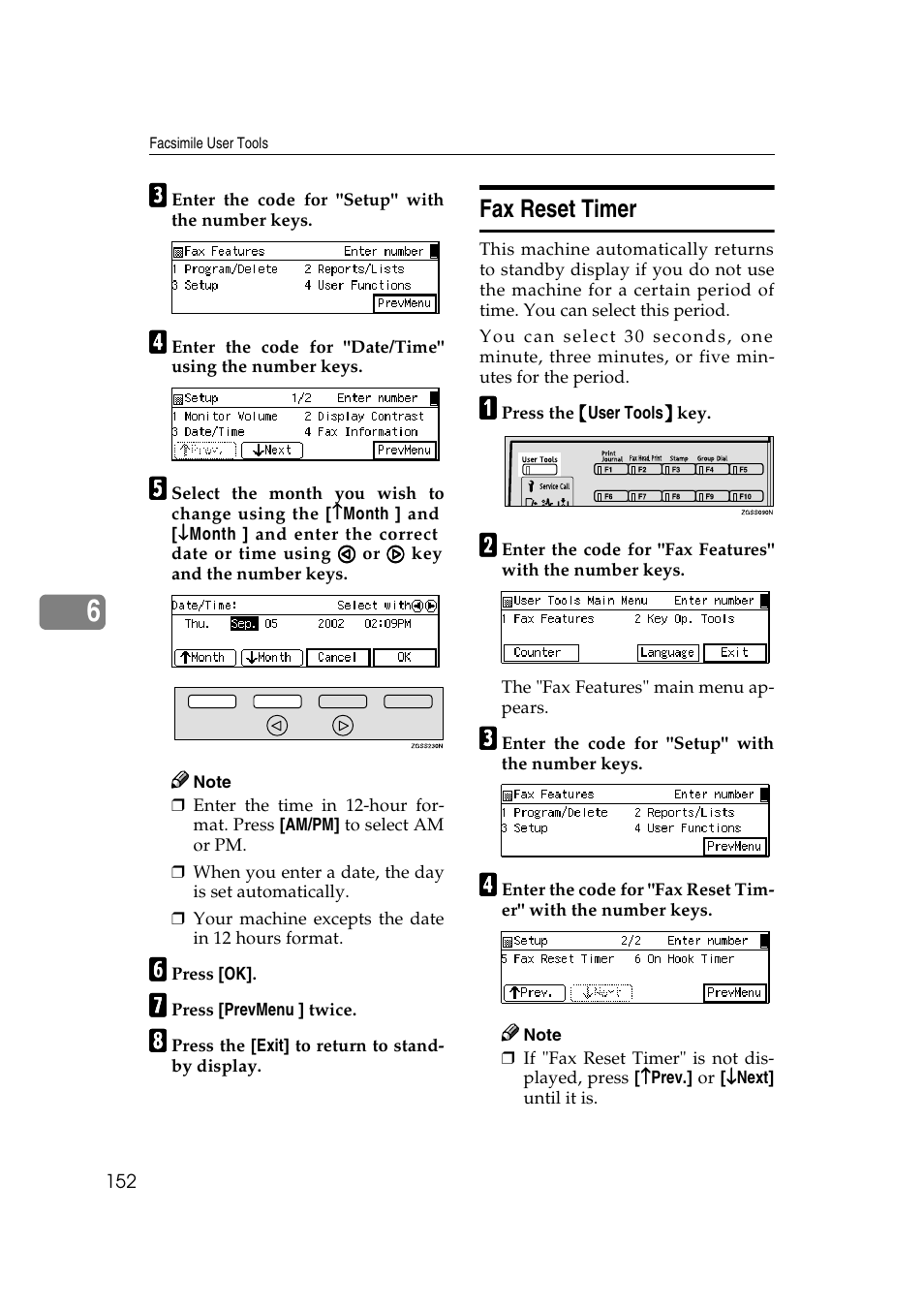P.152 “fax re- set timer, Fax reset timer | Savin 3799nf User Manual | Page 164 / 320