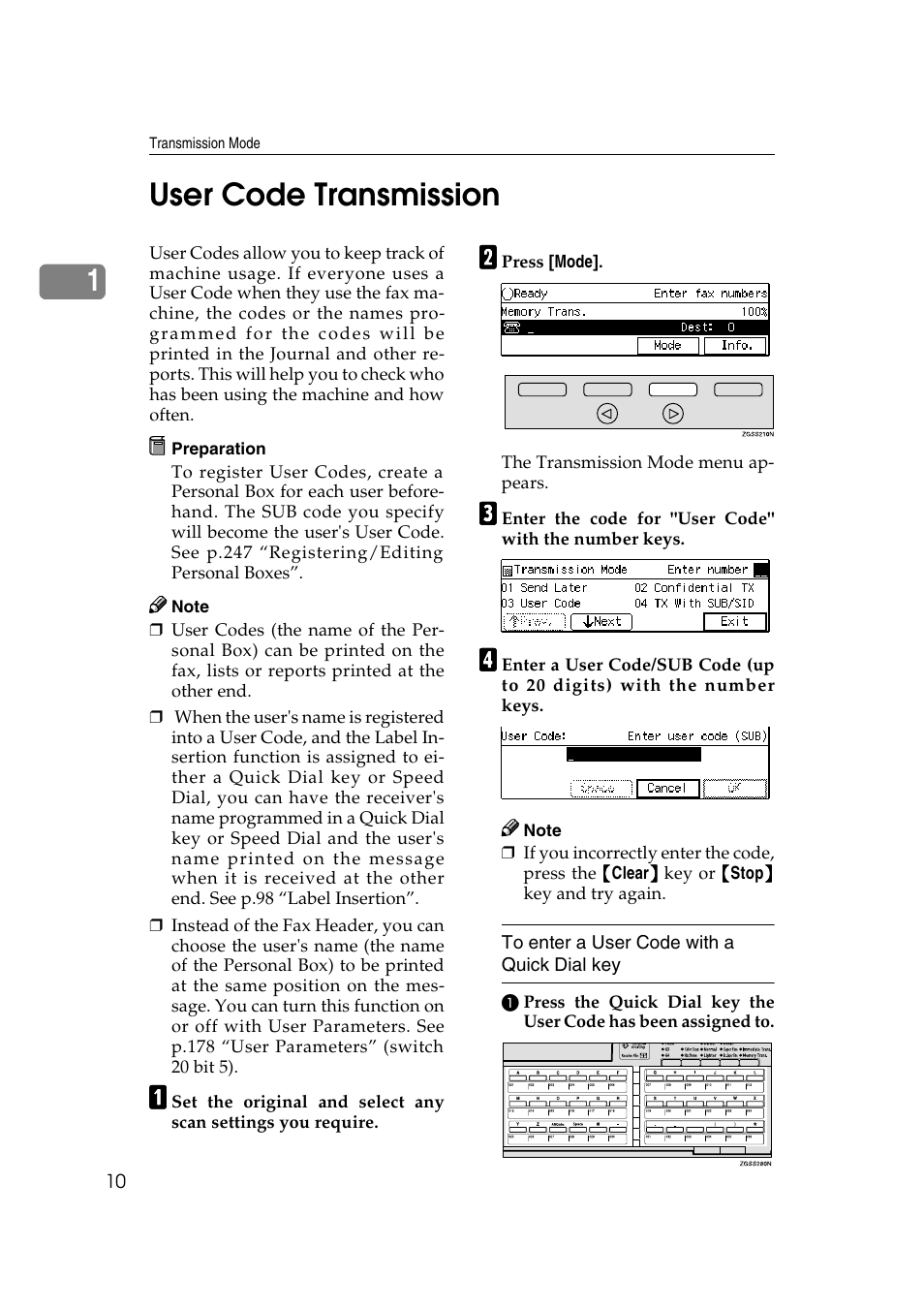 1user code transmission | Savin 3799nf User Manual | Page 22 / 320