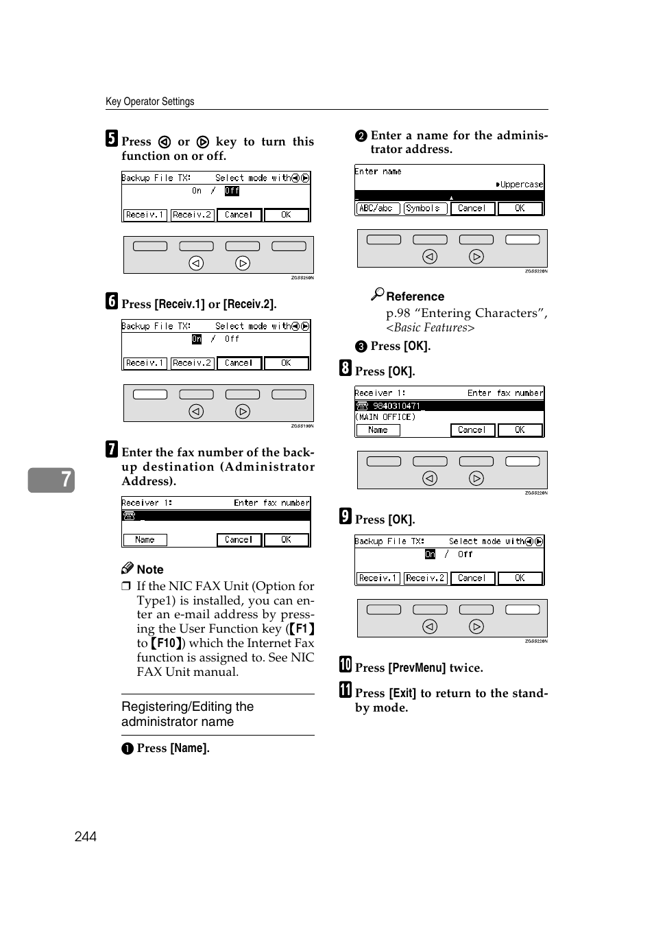 Savin 3799nf User Manual | Page 256 / 320