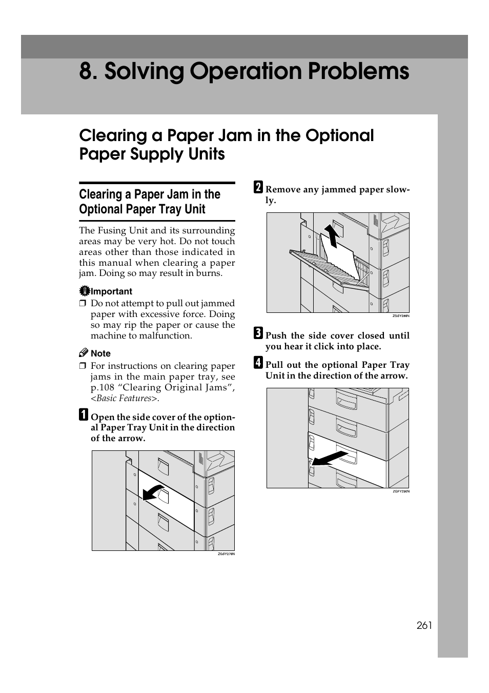 Solving operation problems | Savin 3799nf User Manual | Page 273 / 320
