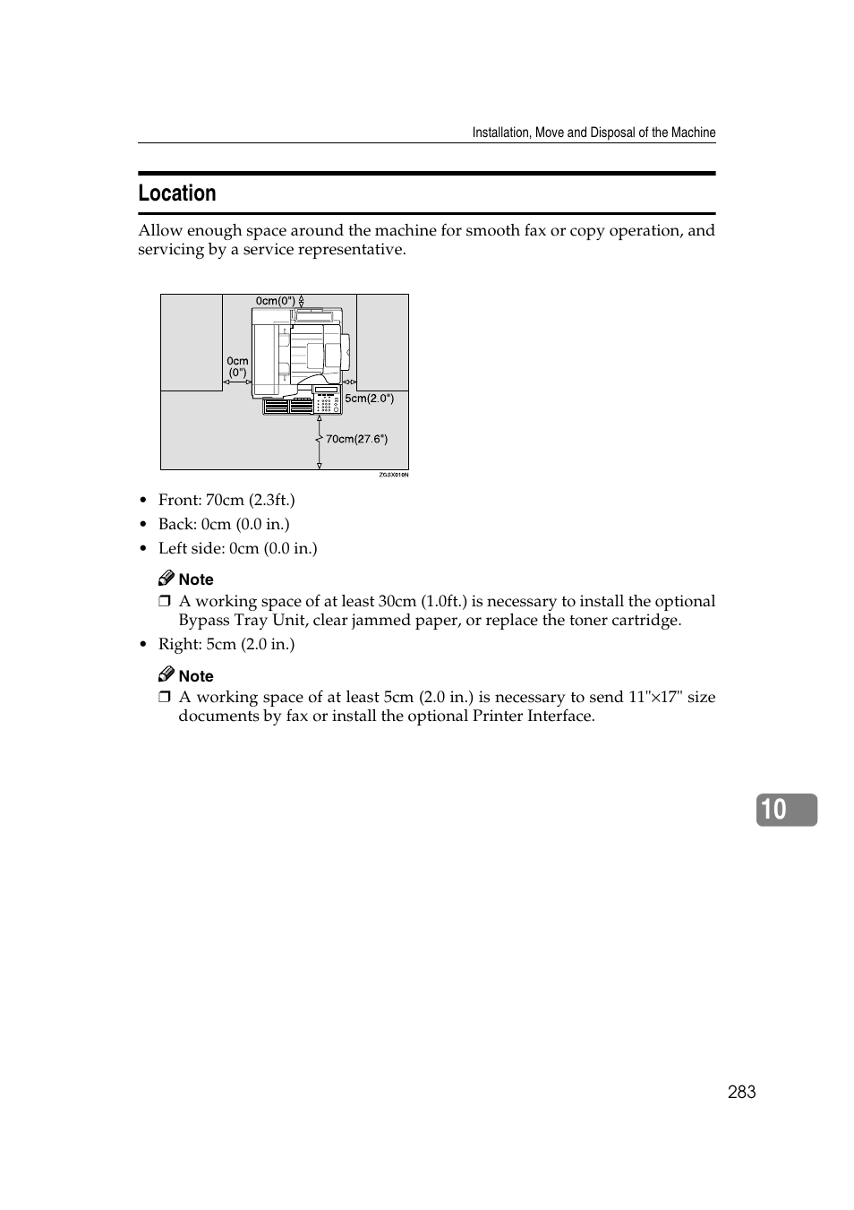 Location | Savin 3799nf User Manual | Page 295 / 320