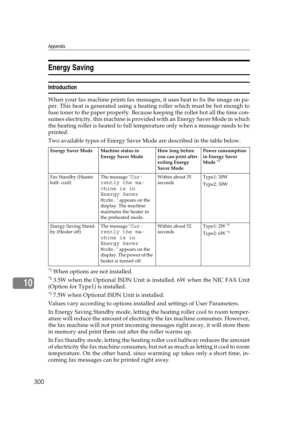 Energy saving | Savin 3799nf User Manual | Page 312 / 320