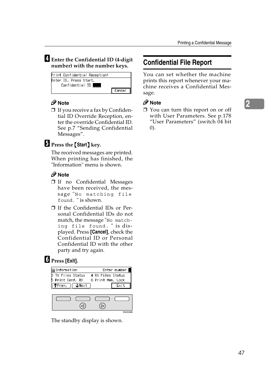 Confidential file report | Savin 3799nf User Manual | Page 59 / 320