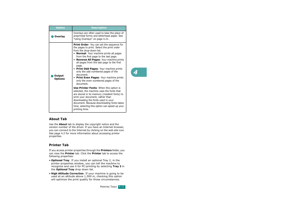 About tab, Printer tab, About tab printer tab | Savin AC205 User Manual | Page 100 / 339