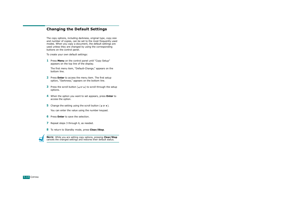 Changing the default settings | Savin AC205 User Manual | Page 127 / 339