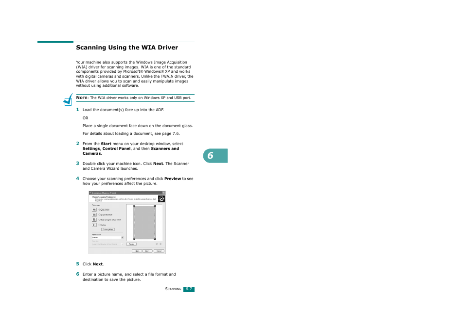 Scanning using the wia driver | Savin AC205 User Manual | Page 136 / 339