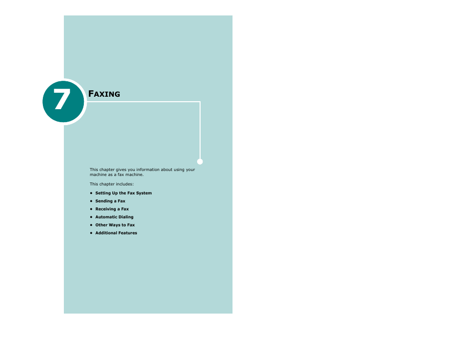 7 faxing, Chapter 7, Axing | Savin AC205 User Manual | Page 148 / 339