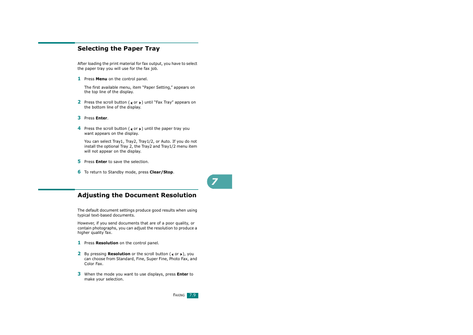 Selecting the paper tray, Adjusting the document resolution | Savin AC205 User Manual | Page 156 / 339