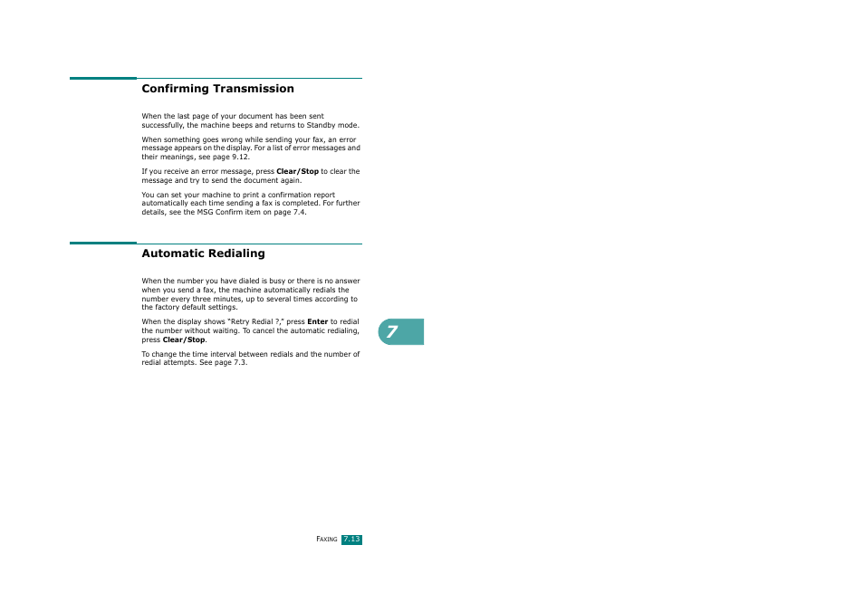 Confirming transmission, Automatic redialing, Confirming transmission automatic redialing | Savin AC205 User Manual | Page 160 / 339
