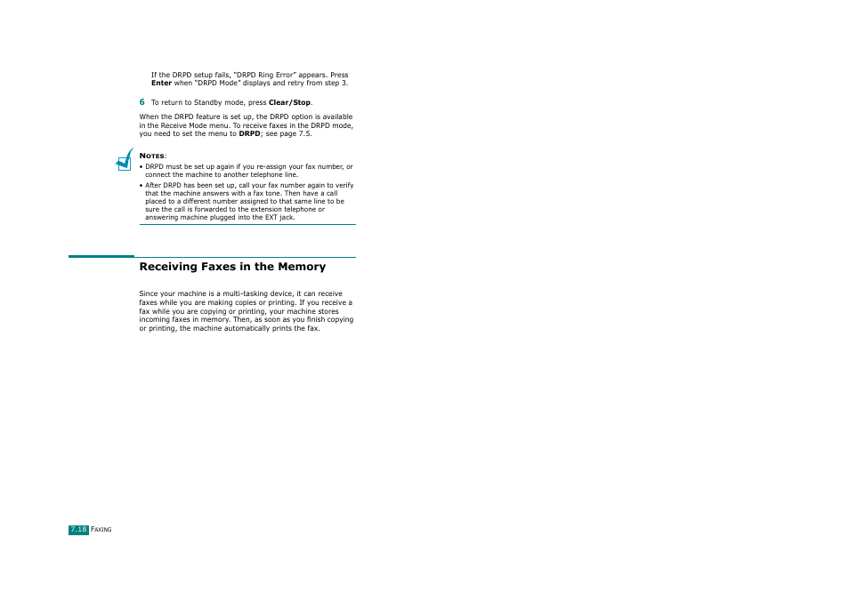 Receiving faxes in the memory | Savin AC205 User Manual | Page 165 / 339