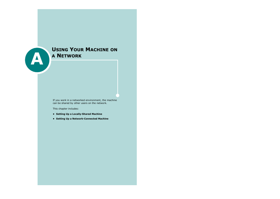 A using your machine on a network, Appendix a, Sing | Achine, Etwork | Savin AC205 User Manual | Page 246 / 339
