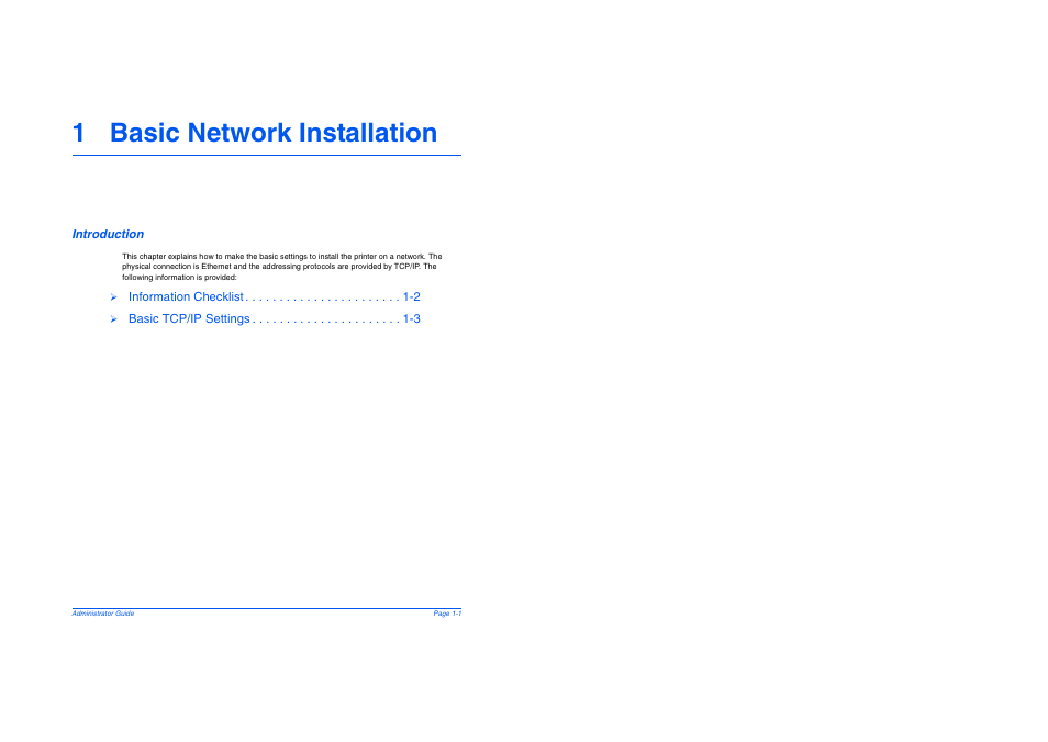 1 basic network installation, Introduction, 1 basic network installation -1 | Introduction -1 | Savin AC205 User Manual | Page 283 / 339