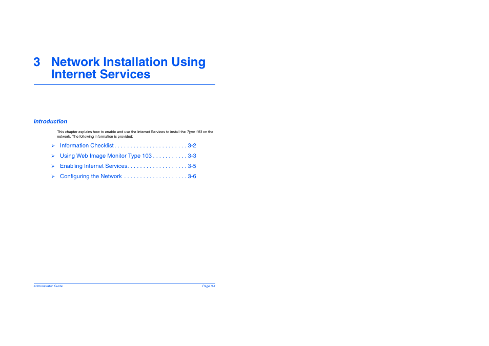 3 network installation using internet services, Introduction, 3 network installation using internet services -1 | Introduction -1 | Savin AC205 User Manual | Page 309 / 339