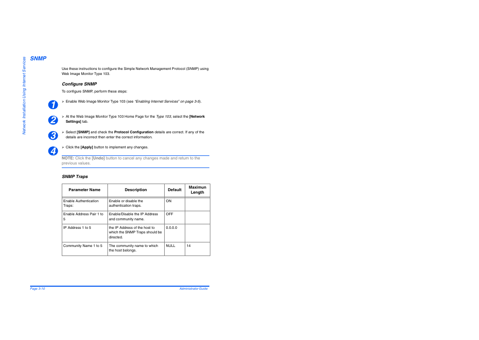 Snmp, Configure snmp, Snmp traps | Snmp -10 | Savin AC205 User Manual | Page 318 / 339