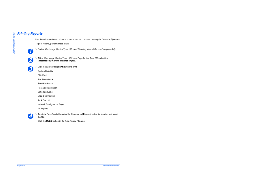 Printing reports, Printing reports -6 | Savin AC205 User Manual | Page 332 / 339