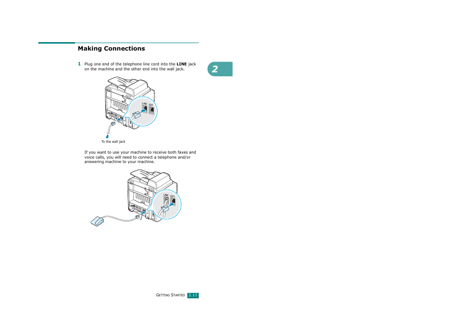 Making connections | Savin AC205 User Manual | Page 36 / 339