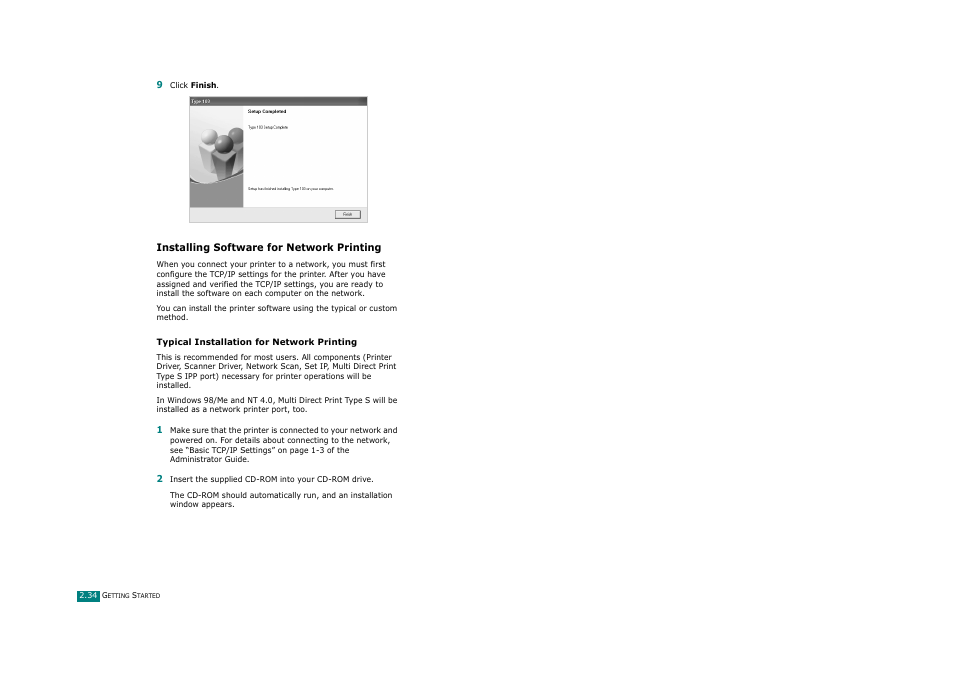 Installing software for network printing | Savin AC205 User Manual | Page 59 / 339