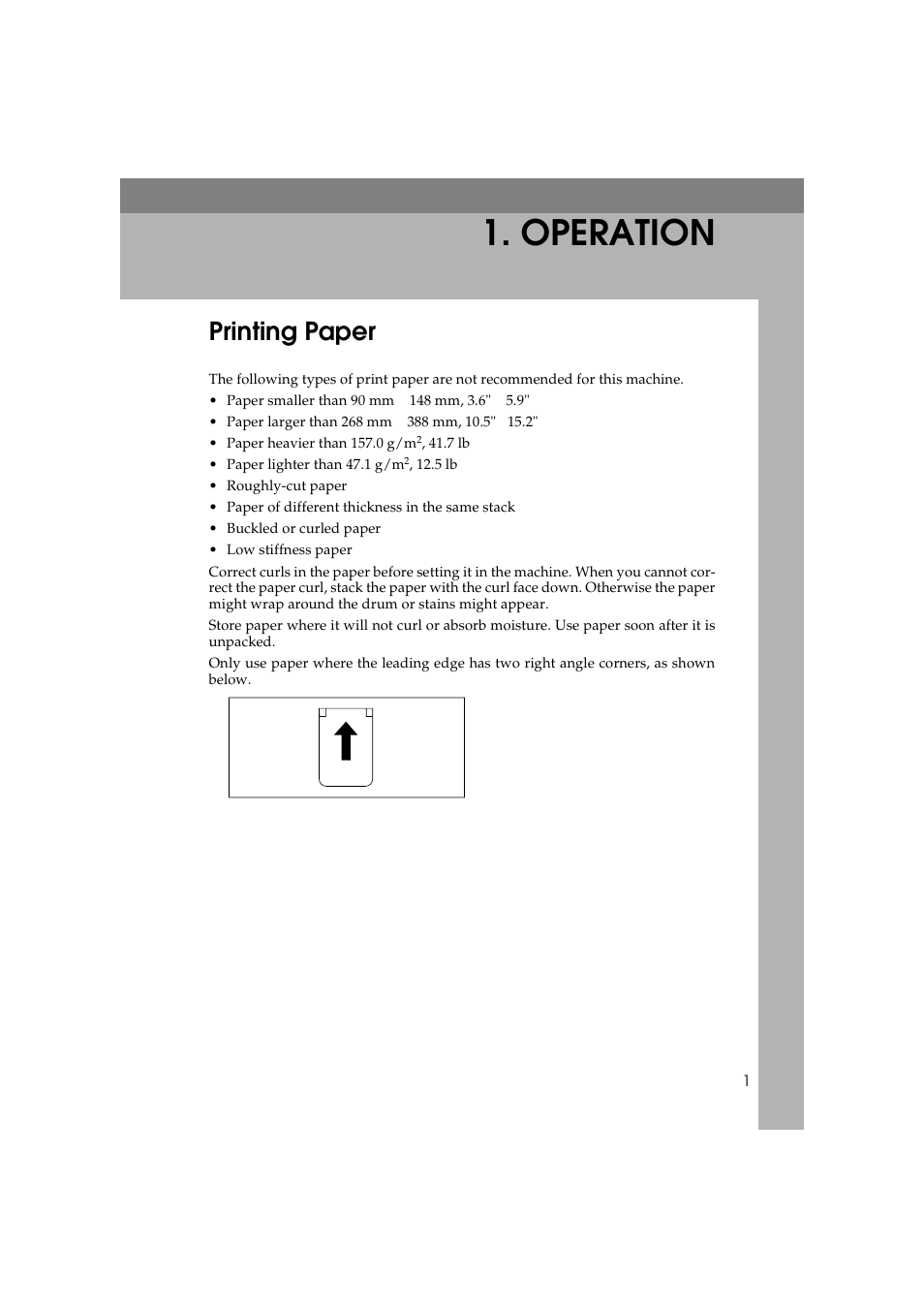 Operation, Printing paper | Savin 3150eDNP User Manual | Page 22 / 125