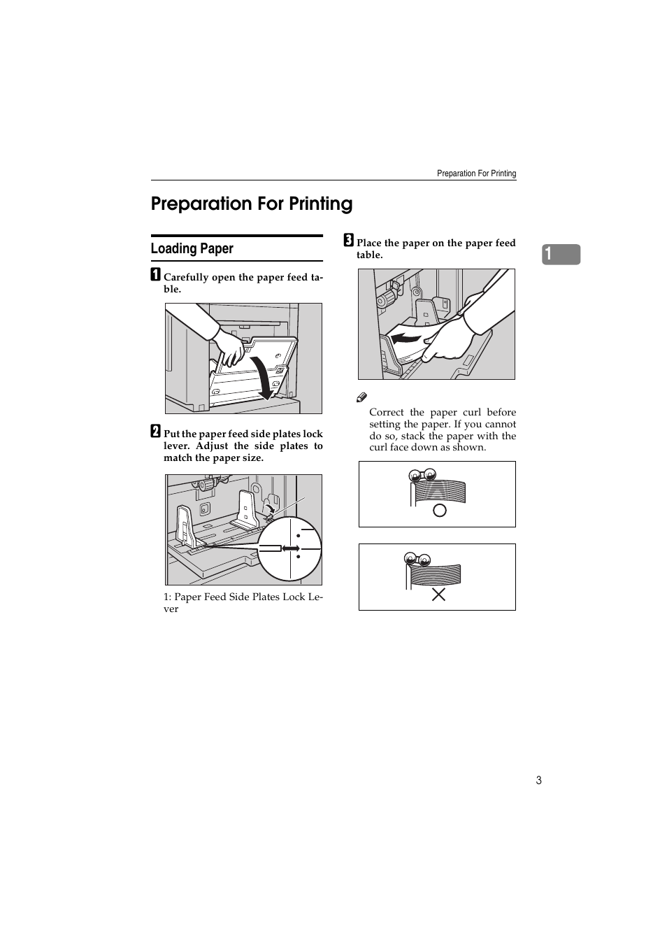 1preparation for printing, Loading paper | Savin 3150eDNP User Manual | Page 24 / 125