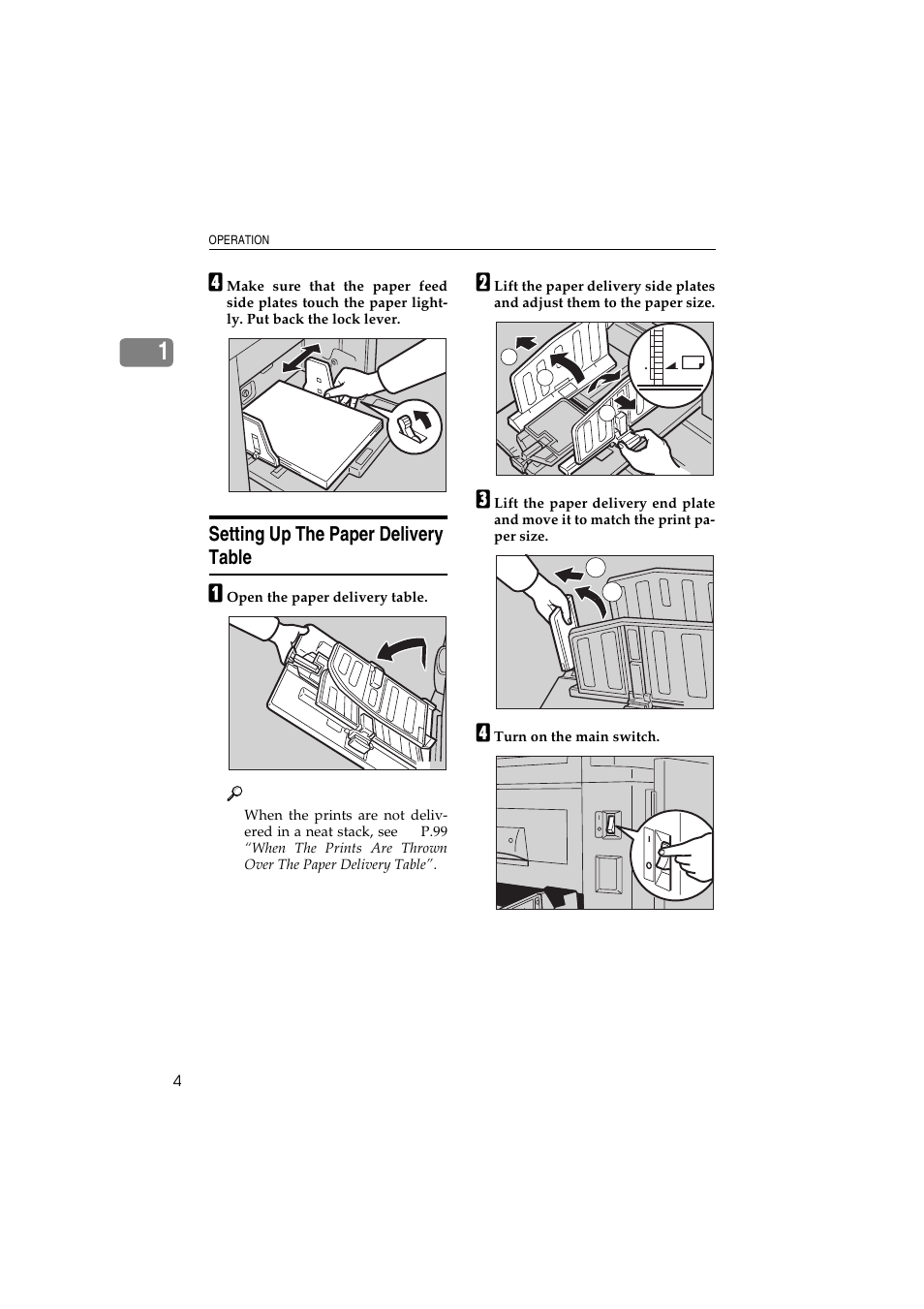 Setting up the paper delivery table | Savin 3150eDNP User Manual | Page 25 / 125