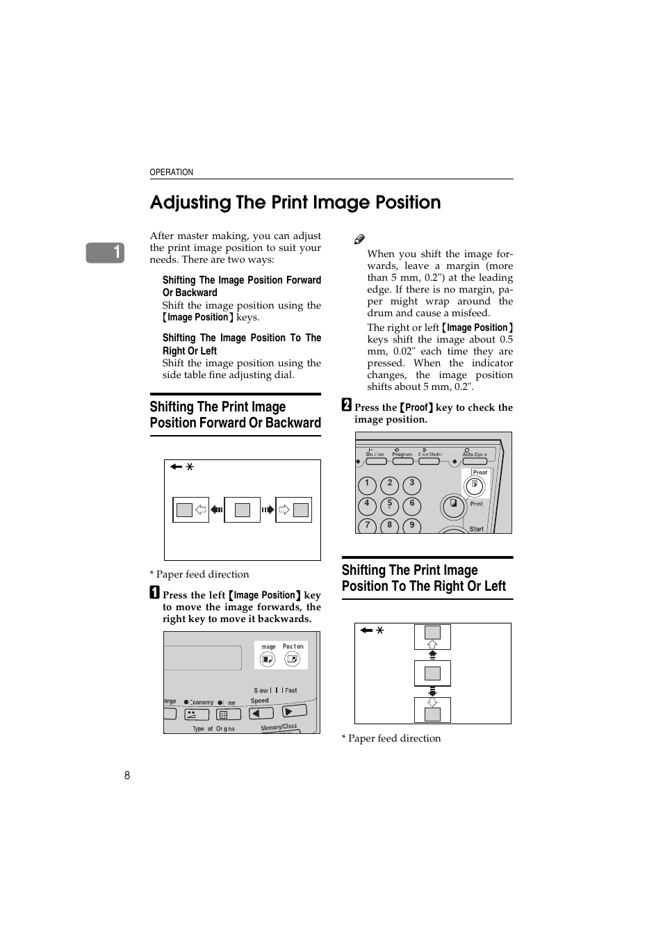 1adjusting the print image position | Savin 3150eDNP User Manual | Page 29 / 125