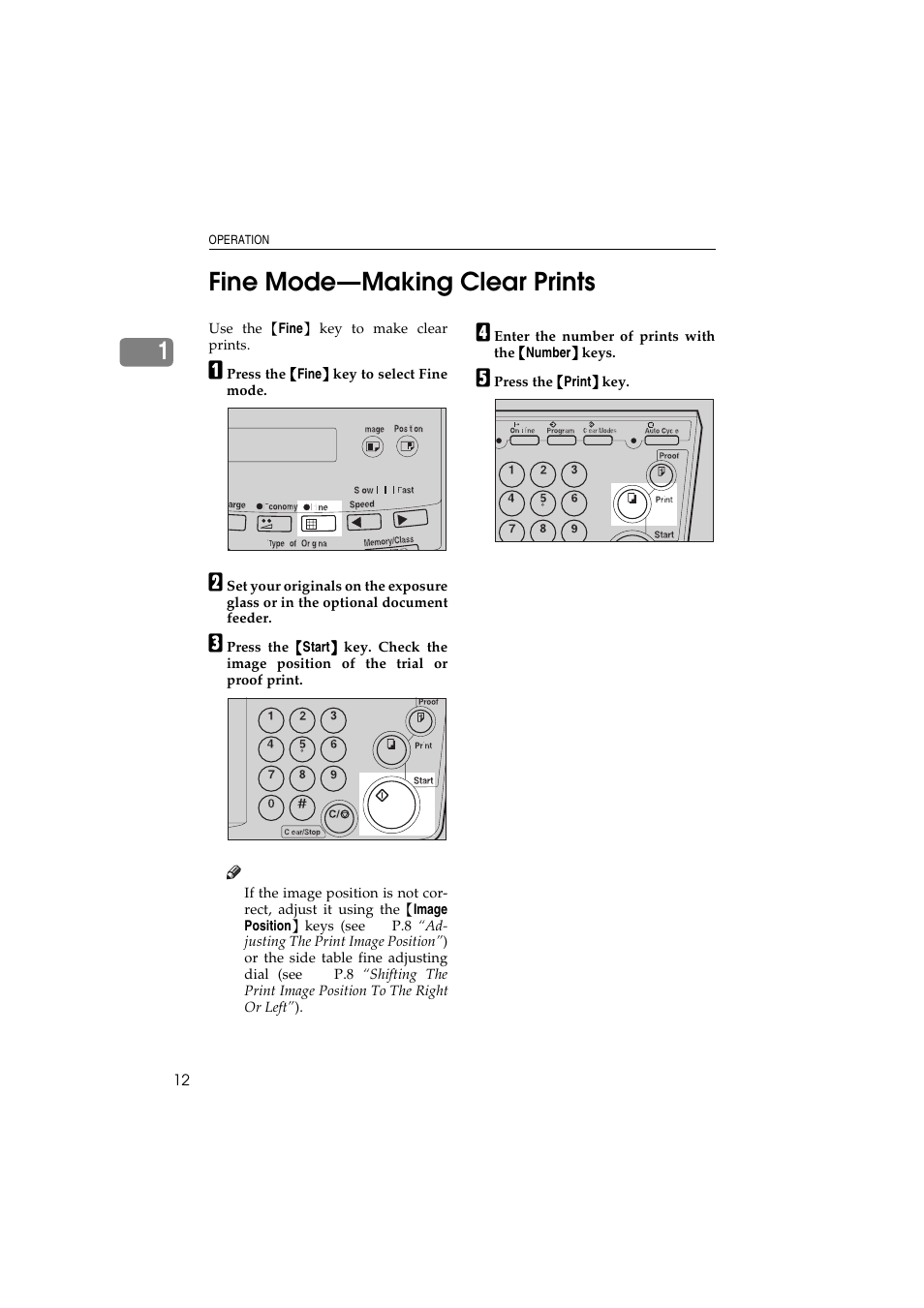 1fine mode—making clear prints | Savin 3150eDNP User Manual | Page 33 / 125