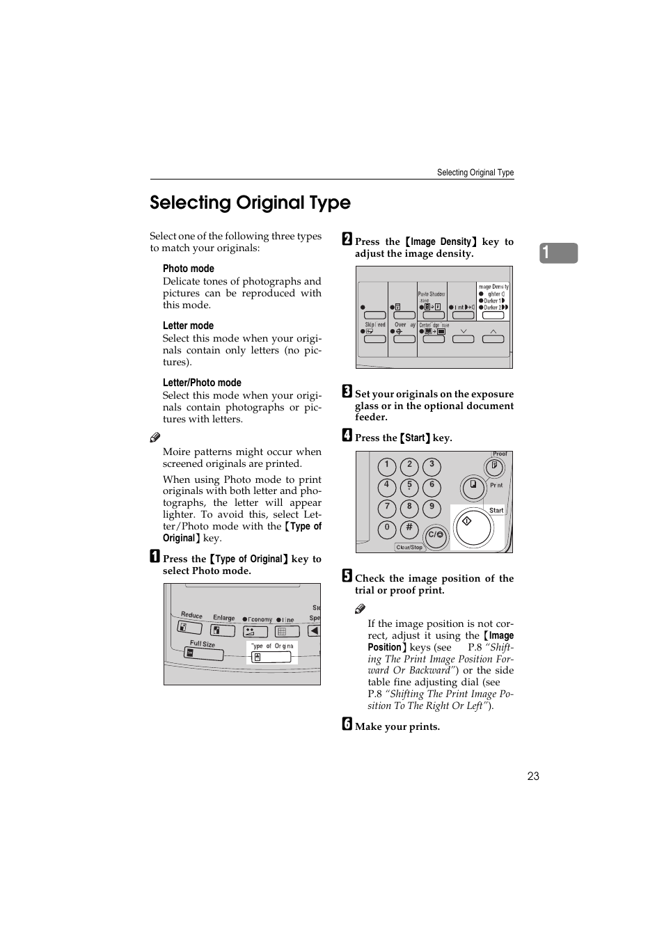 1selecting original type | Savin 3150eDNP User Manual | Page 44 / 125