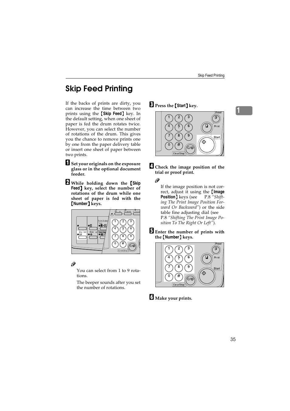 1skip feed printing | Savin 3150eDNP User Manual | Page 56 / 125