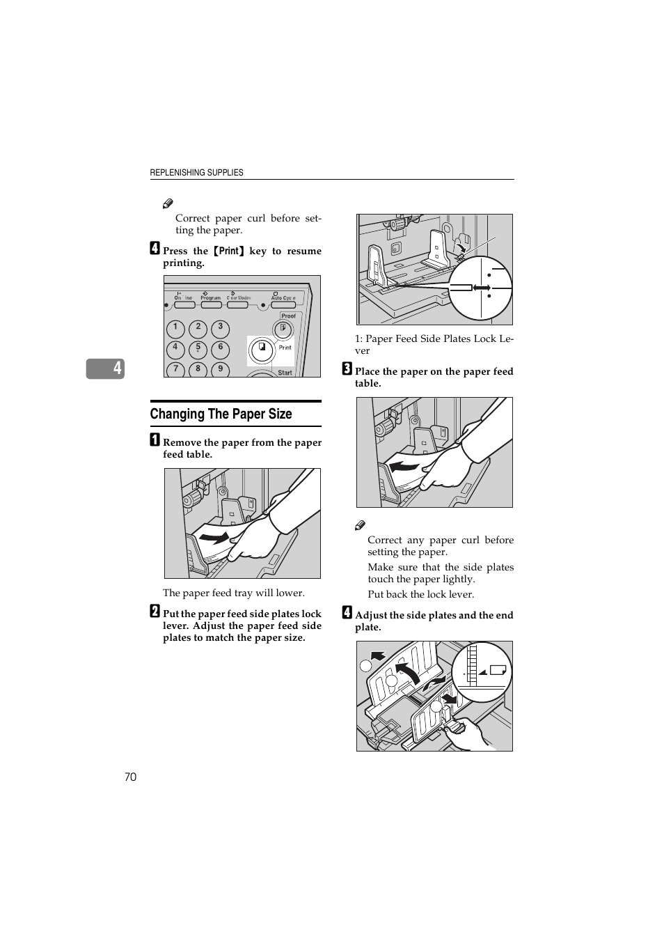 Changing the paper size | Savin 3150eDNP User Manual | Page 91 / 125