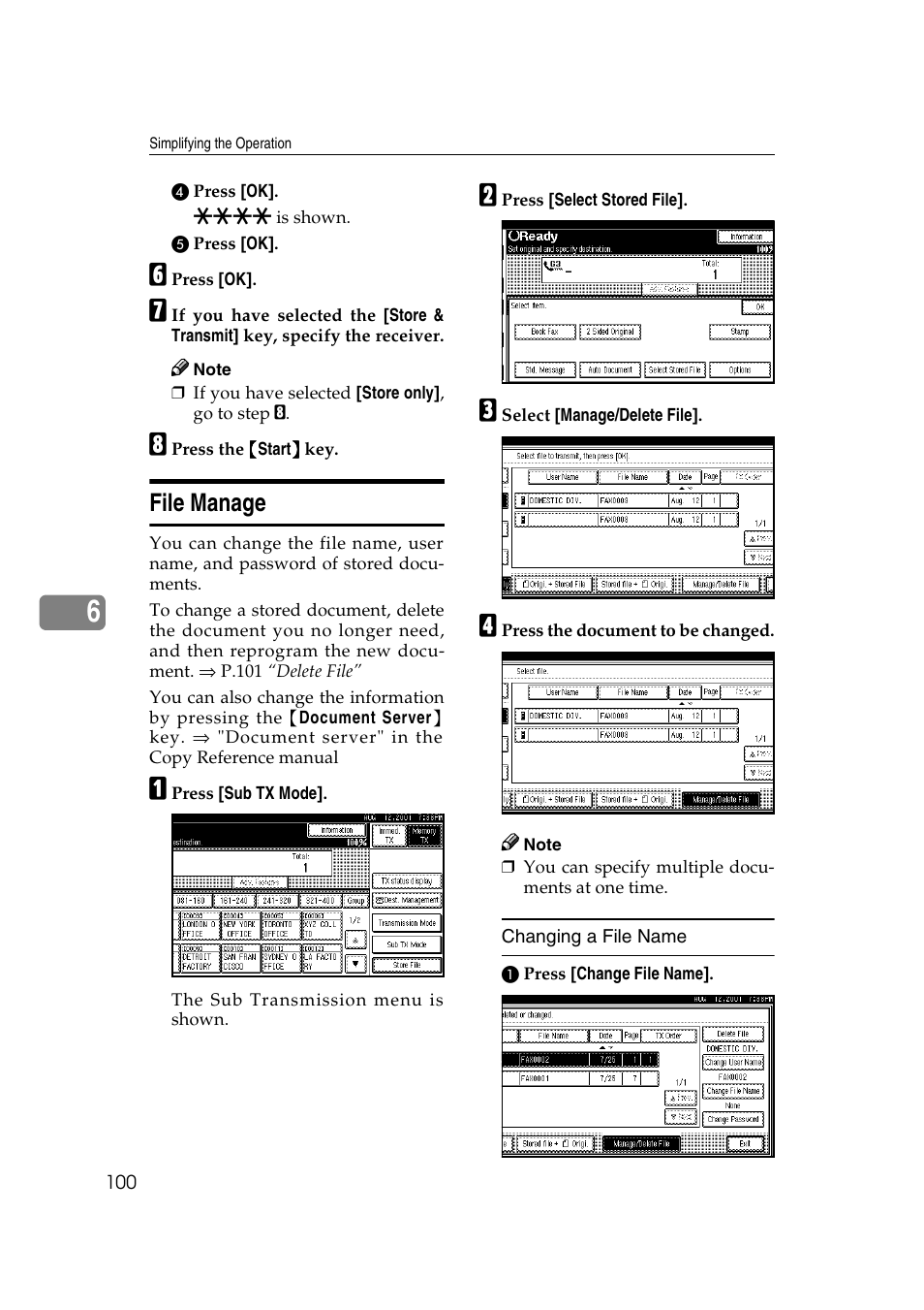 File manage | Savin 1045 User Manual | Page 114 / 216