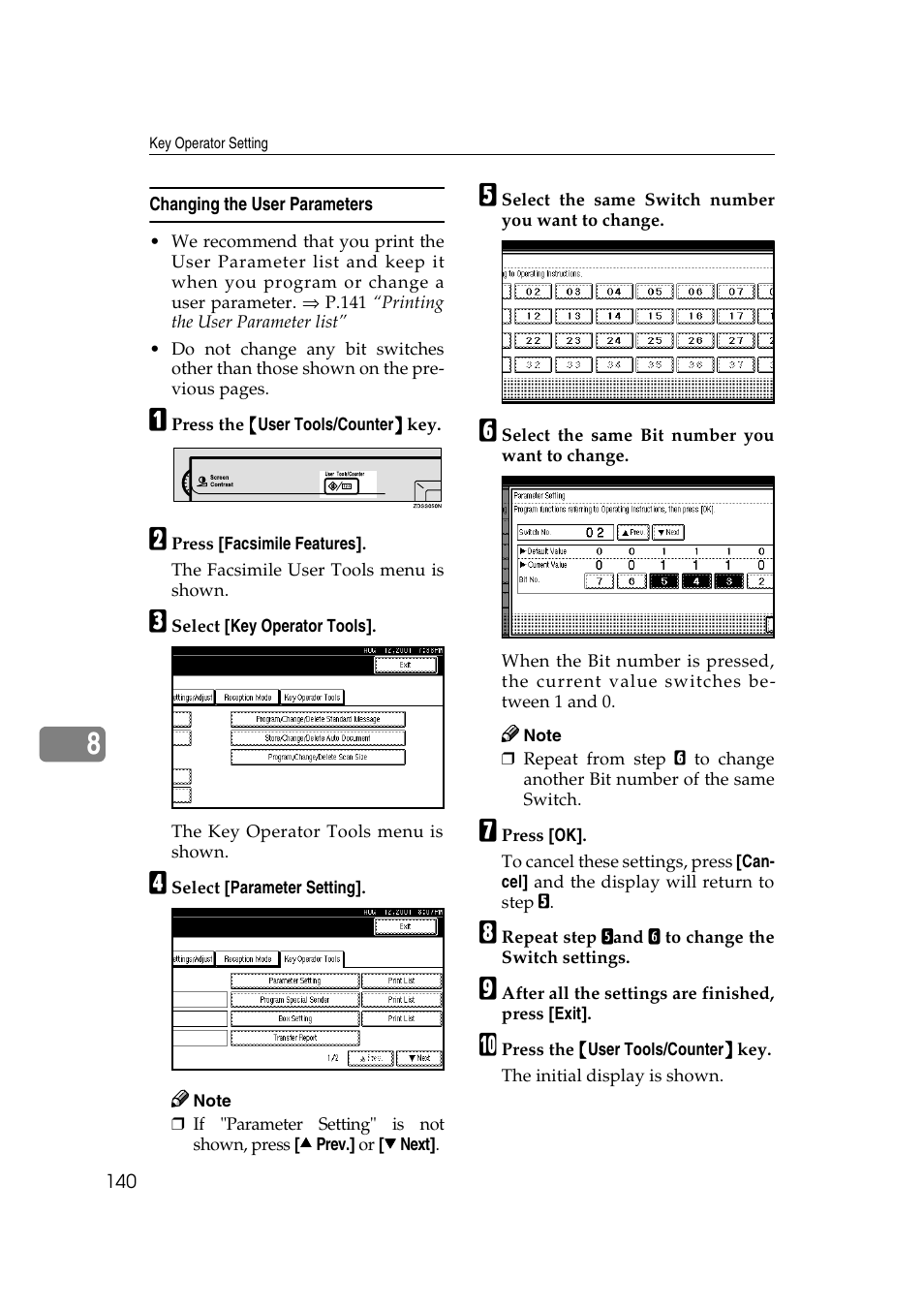 Savin 1045 User Manual | Page 154 / 216