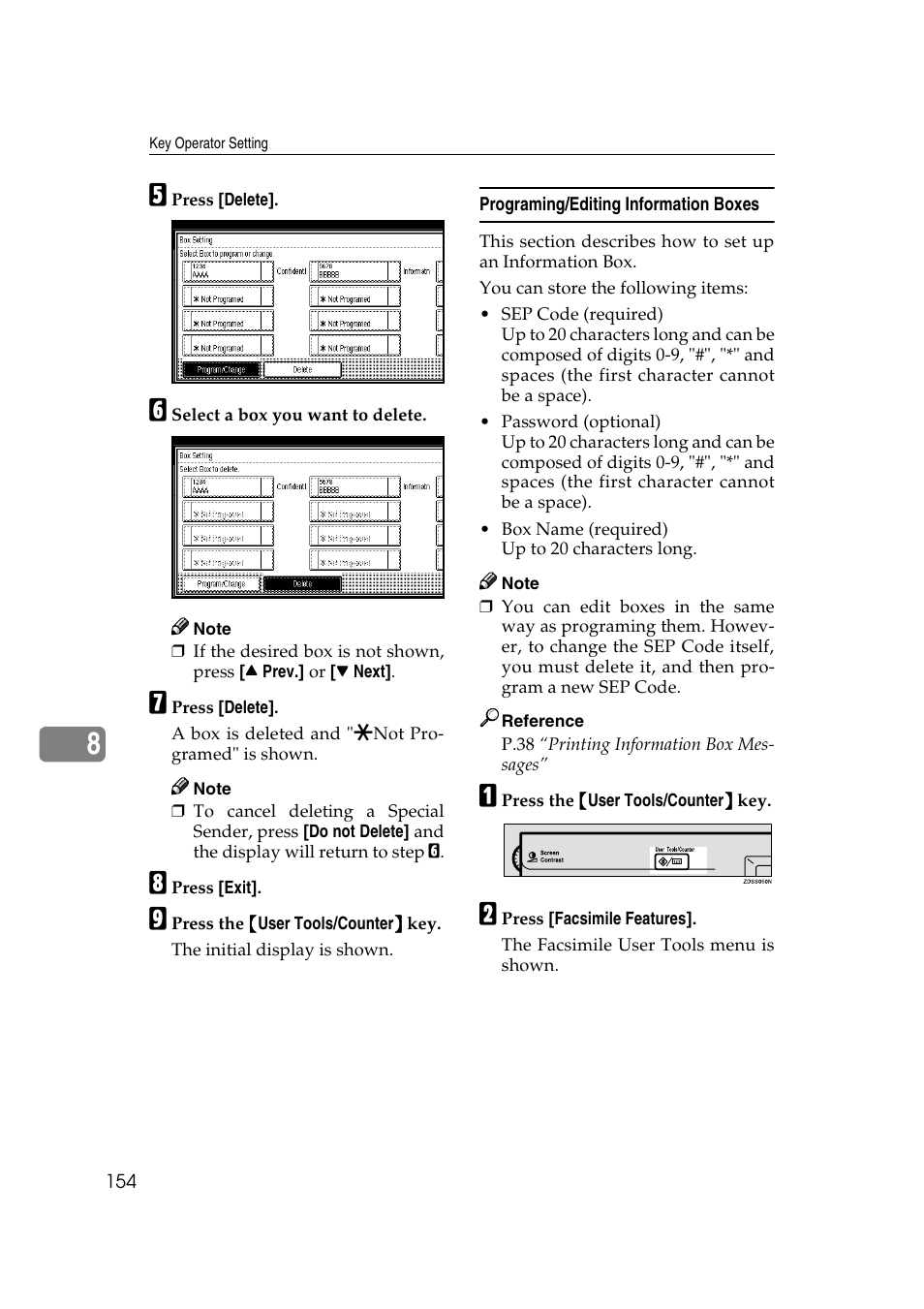 Savin 1045 User Manual | Page 168 / 216