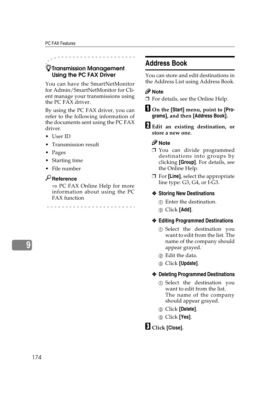 Address book | Savin 1045 User Manual | Page 188 / 216