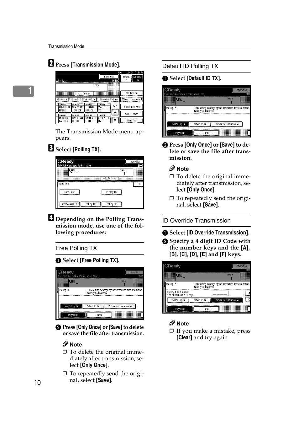 Savin 1045 User Manual | Page 24 / 216