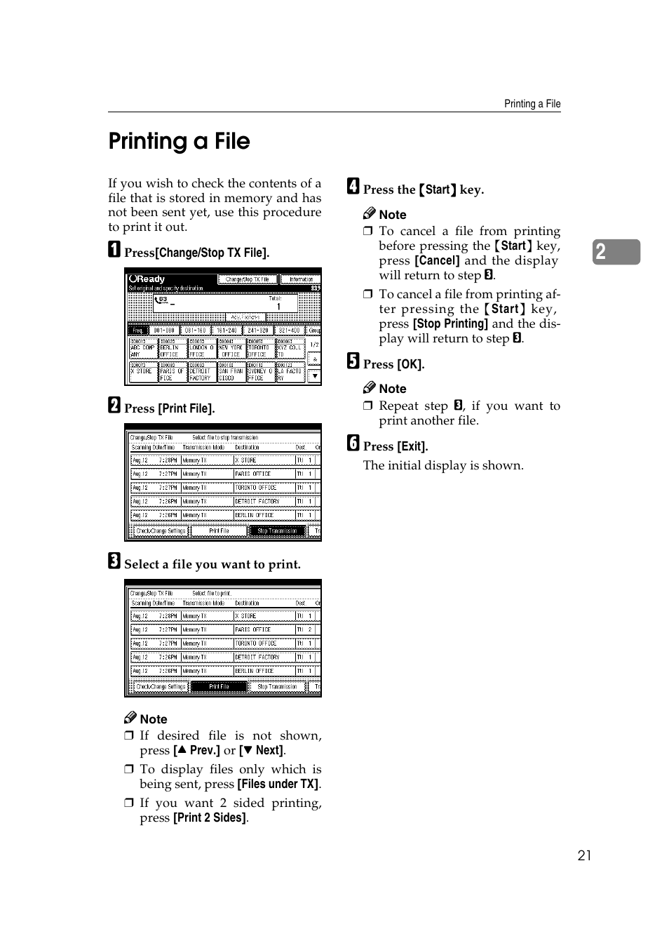 2printing a file | Savin 1045 User Manual | Page 35 / 216