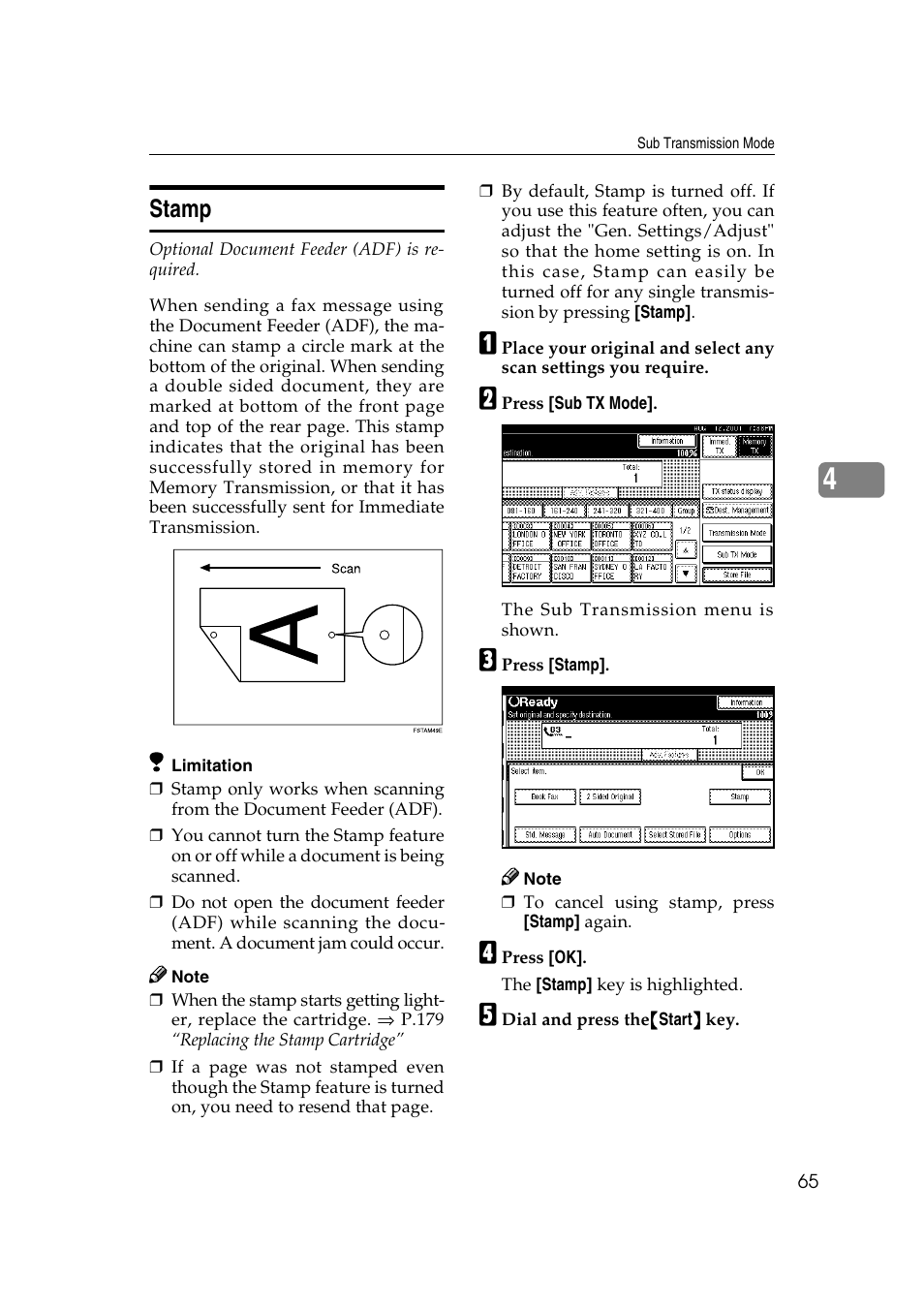 Stamp | Savin 1045 User Manual | Page 79 / 216