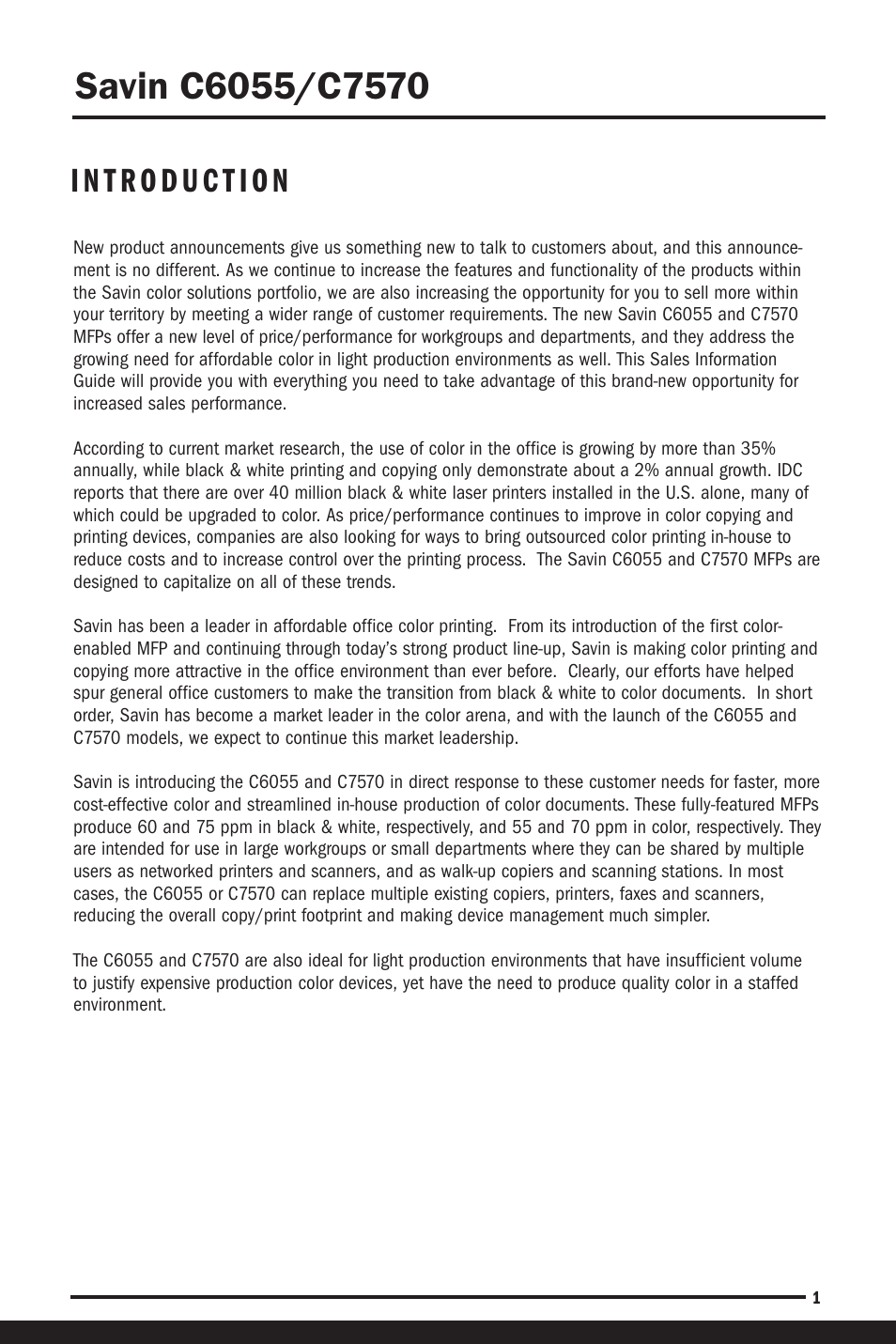 Introduction | Savin C6055 User Manual | Page 4 / 80