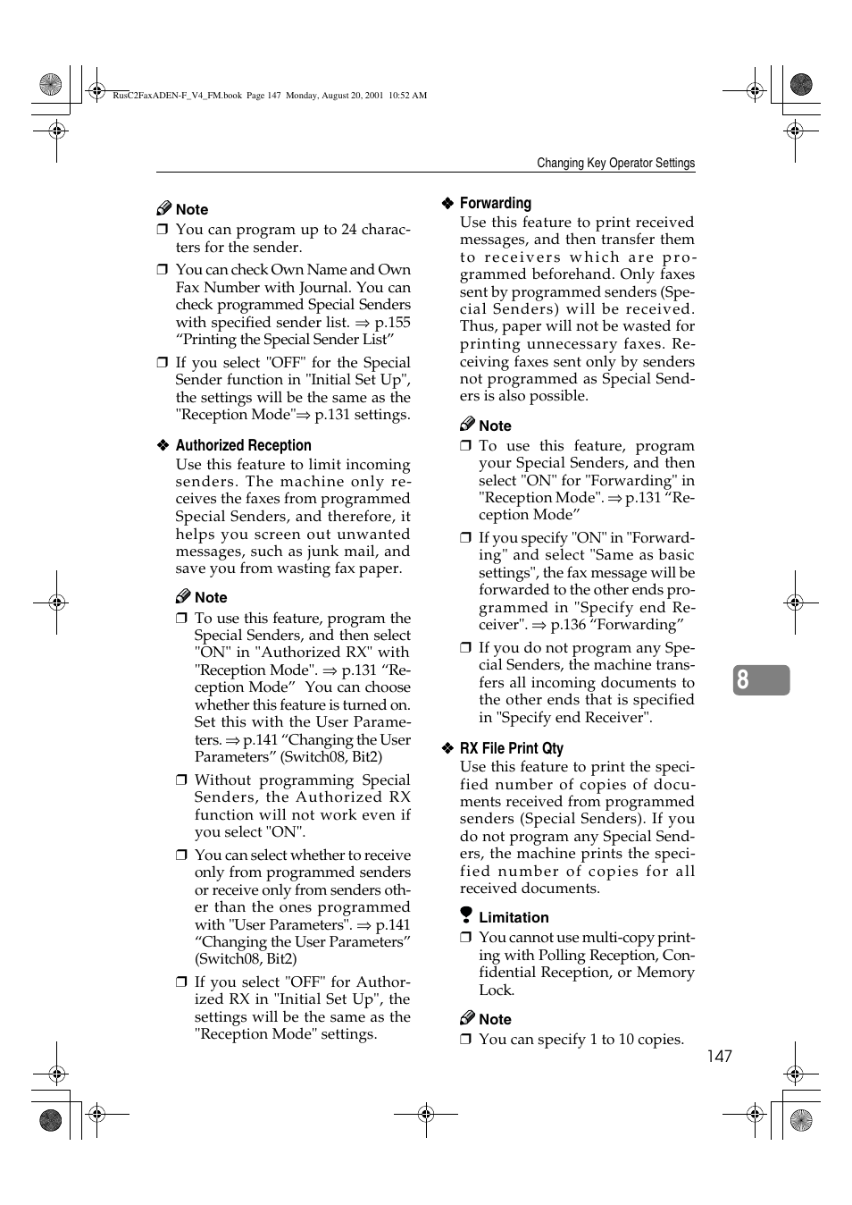 Savin Fax Option Type 1027 User Manual | Page 15 / 74