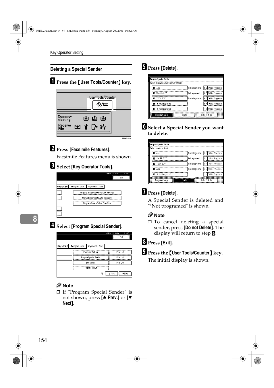 Savin Fax Option Type 1027 User Manual | Page 22 / 74