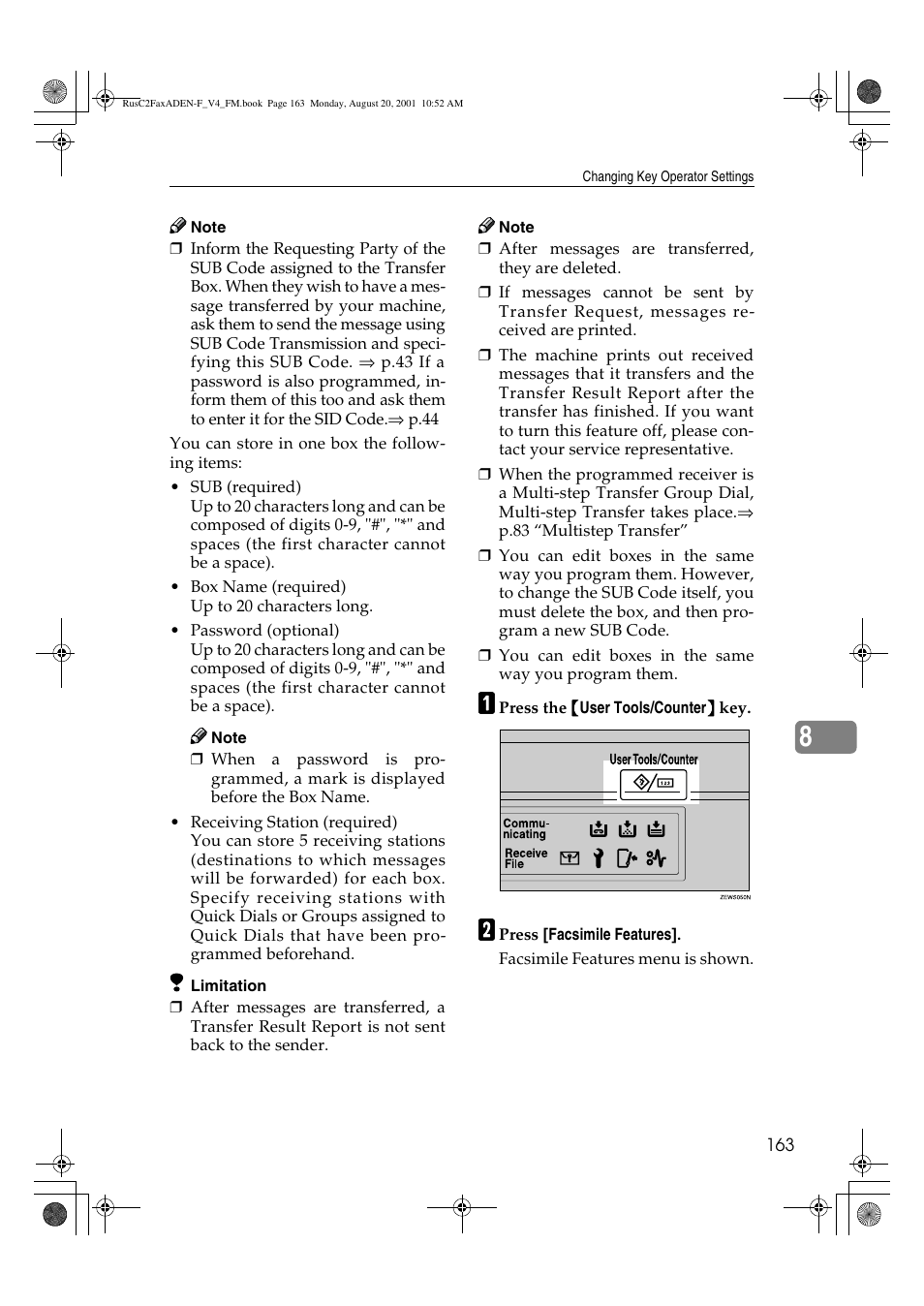 Savin Fax Option Type 1027 User Manual | Page 31 / 74