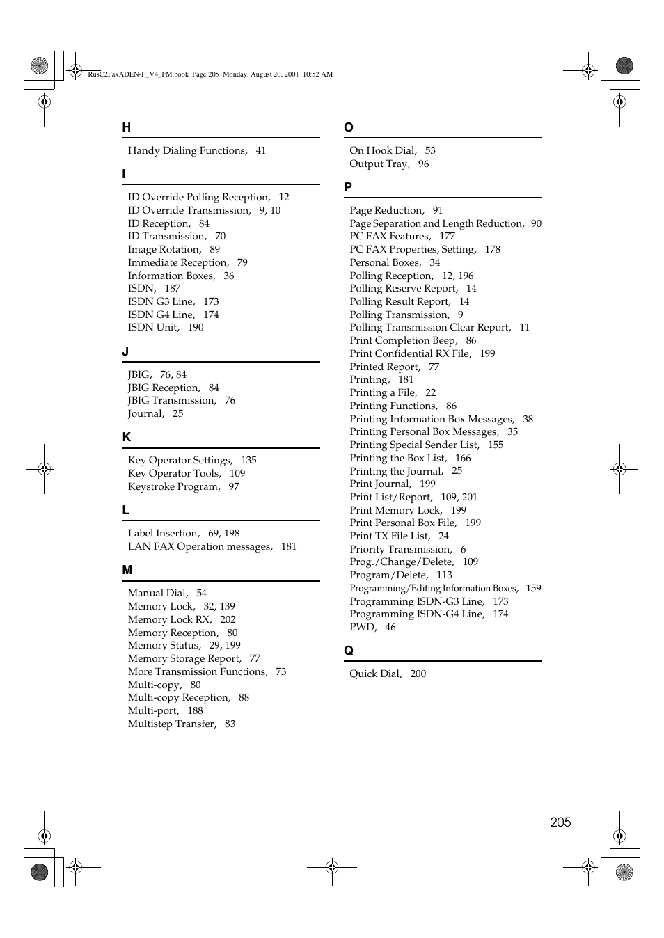 Savin Fax Option Type 1027 User Manual | Page 73 / 74