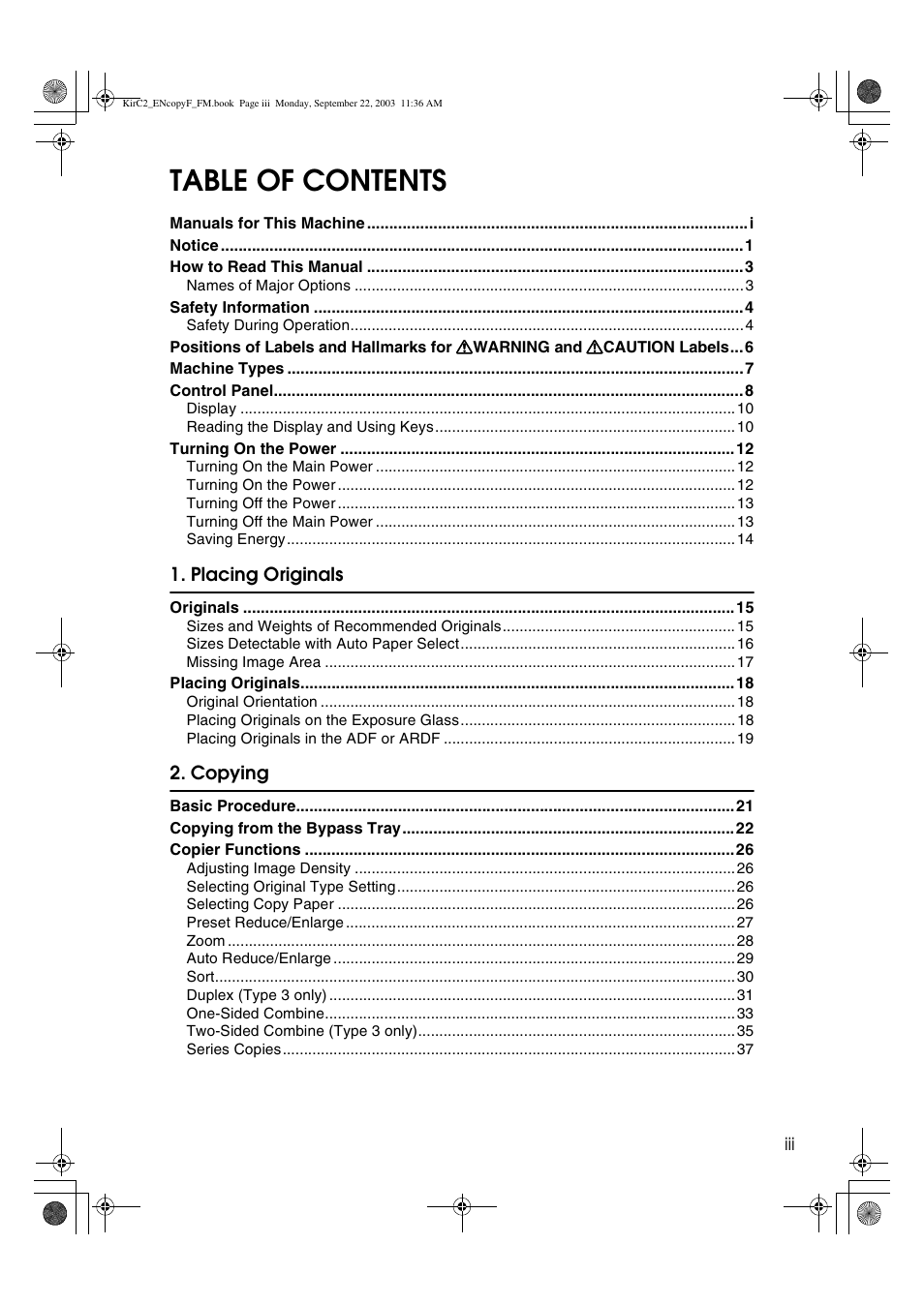 Savin 4018 User Manual | Page 5 / 80