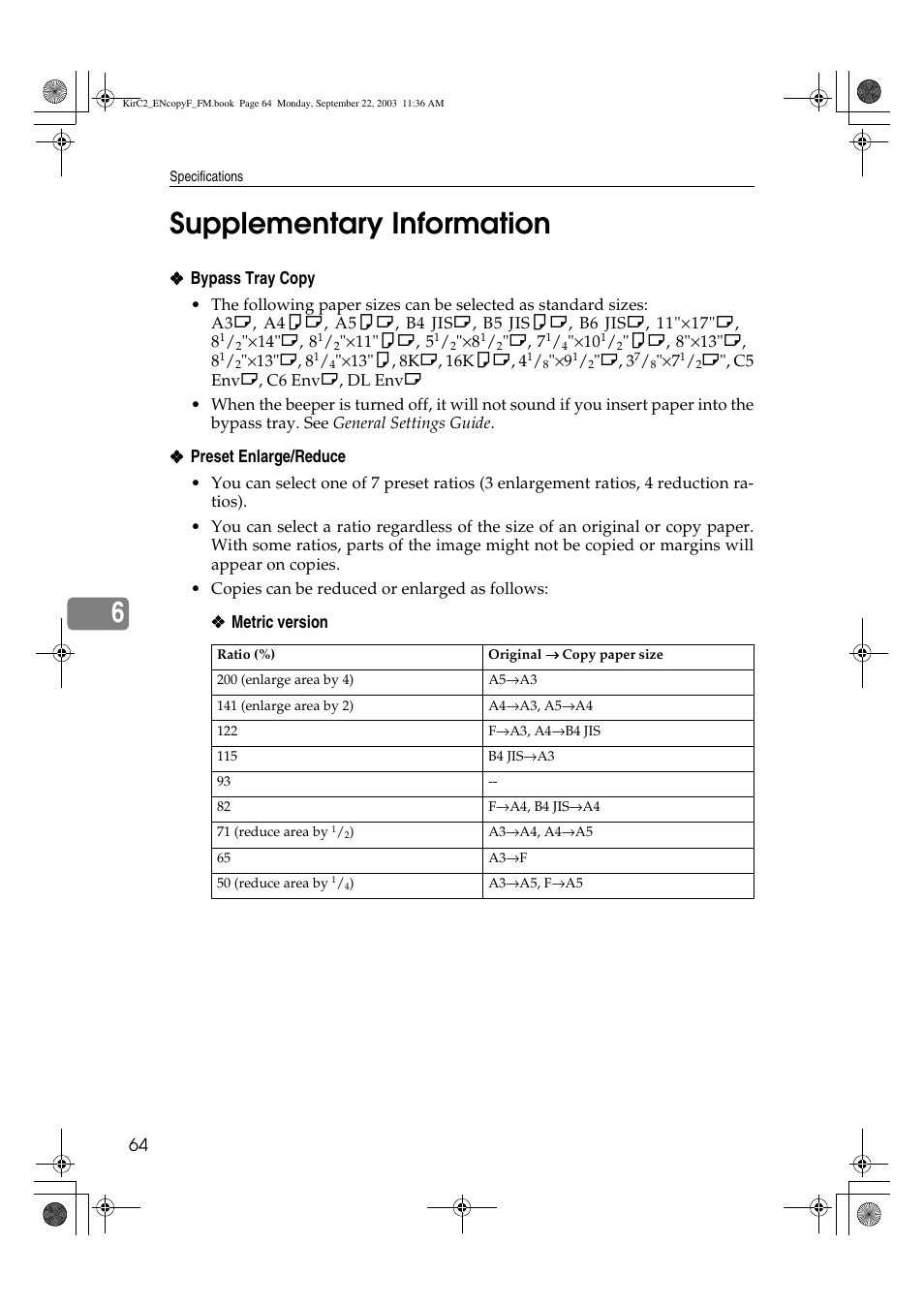 6supplementary information | Savin 4018 User Manual | Page 72 / 80