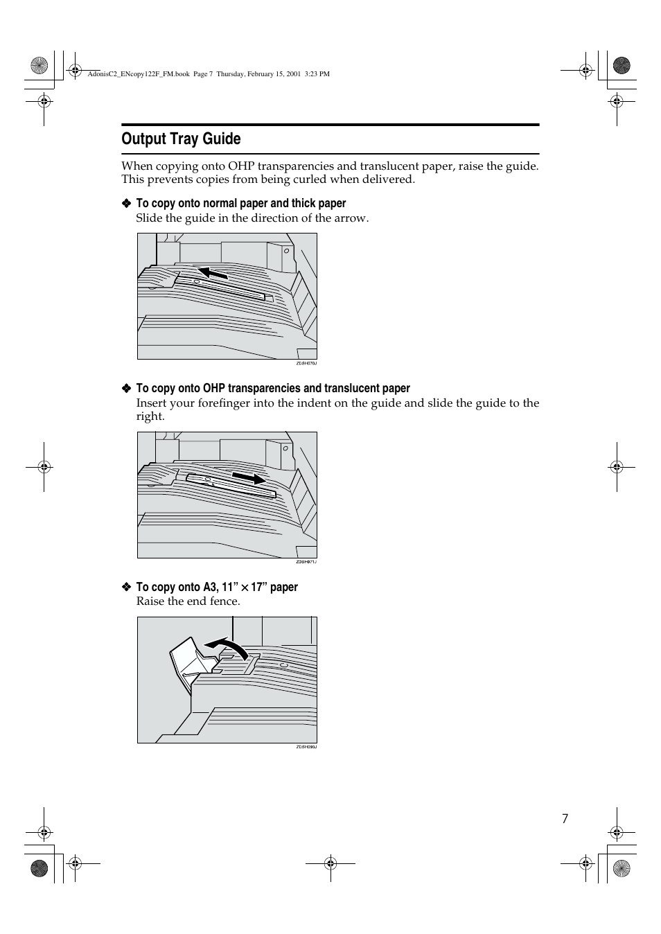 Output tray guide | Savin 4502/4502p User Manual | Page 20 / 89