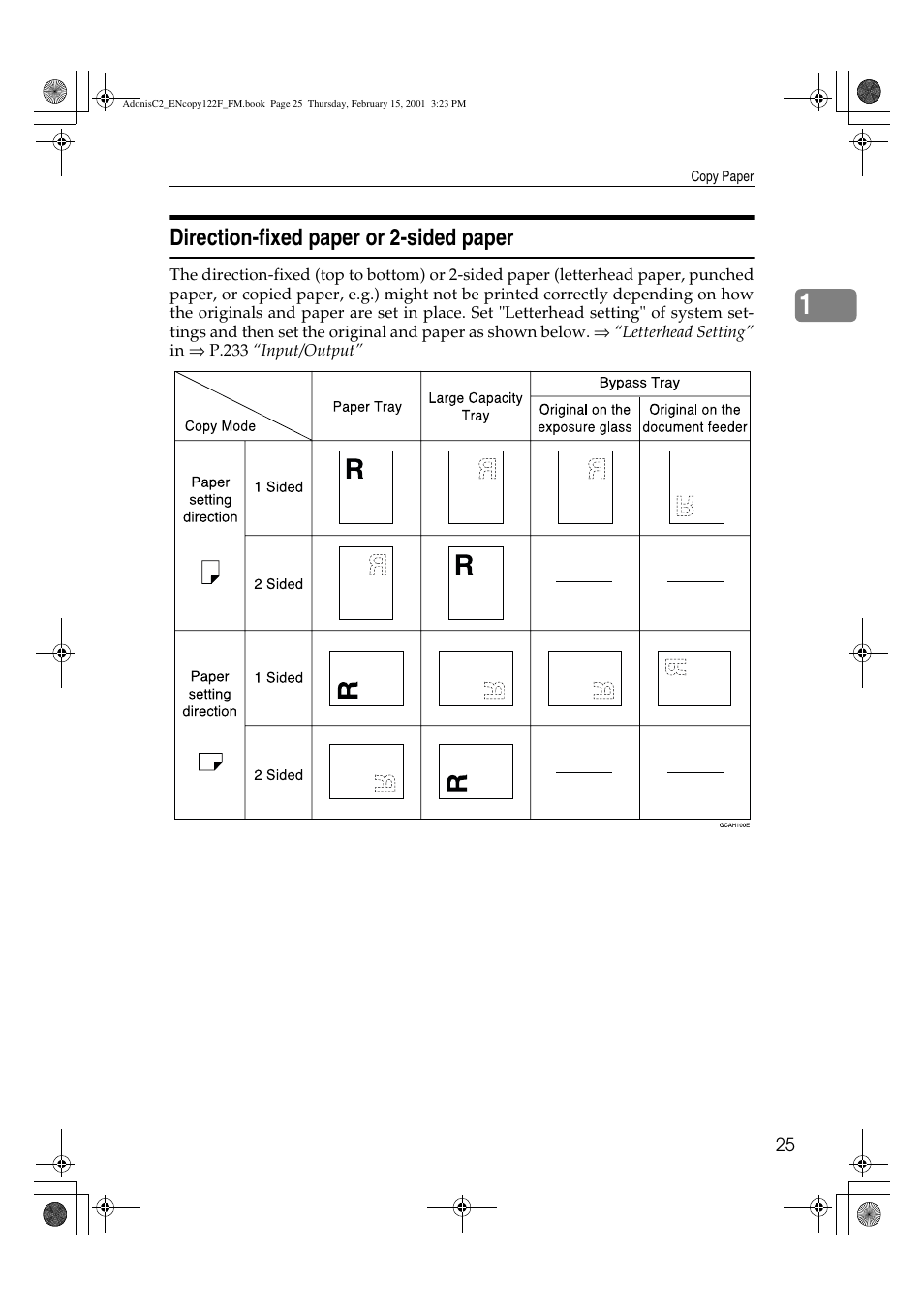 Direction-fixed paper or 2-sided paper | Savin 4502/4502p User Manual | Page 38 / 89