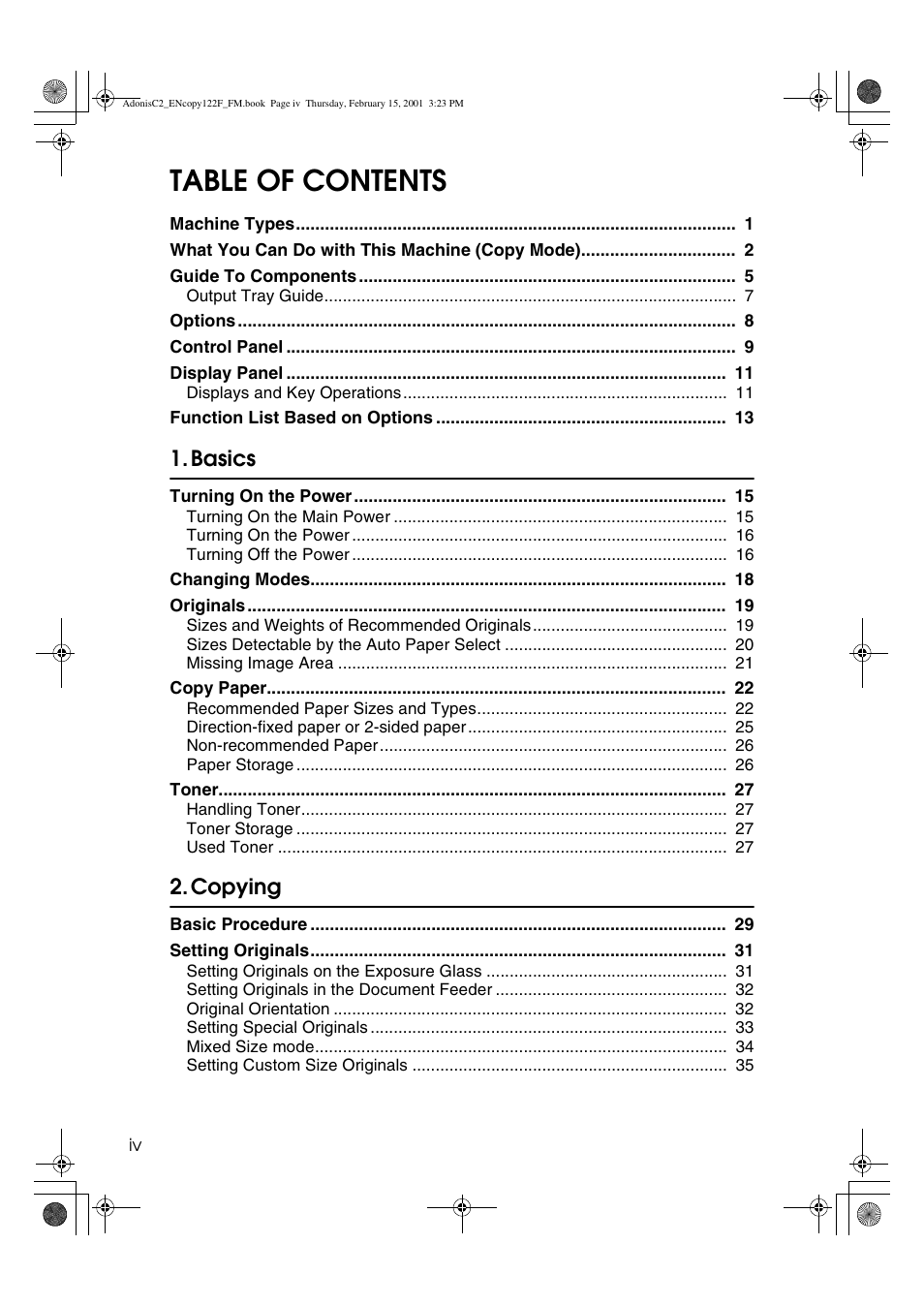 Savin 4502/4502p User Manual | Page 7 / 89