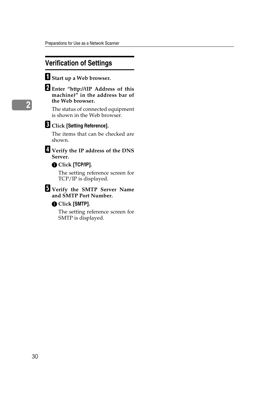 Verification of settings | Savin 1075 User Manual | Page 34 / 106